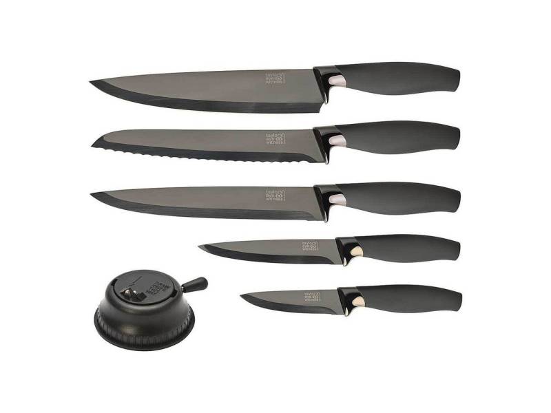 Taylor's Eye Messer-Set, Taylor's Eye Witness 6 tlg. Küchenmesser-Set "BROOKLYN" Titanium Taylor's Eye Messer-Set, Taylor's Eye Witness 6 tlg. Küchenmesser-Set "BROOKLYN" Titanium von Taylor's Eye