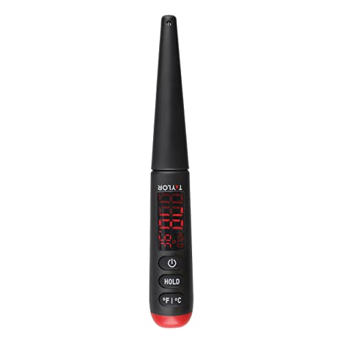 Taylor Pro digitales Thermometer, mit hellem LED Bildschirm, für Fleisch, Fisch und Marmelade kochen, Kunststoff/Edelstahl, Schwarz, 24.5cm von Taylor