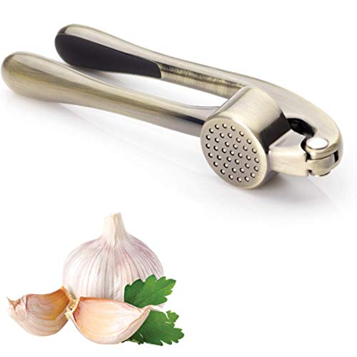 Messing manuelle Knoblauchpresse - Handheld Kitchen Crusher Tool für Nelken & Ingwer. Professionelles, hochwertiges, modernes, farbiges Design, starker Handelsgriff. von Sabatier Professional von Taylors Eye Witness