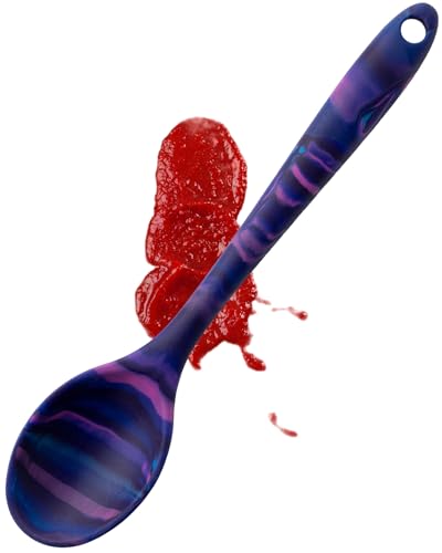 Taylors Eye Witness Mini-Silikon-Nebula-Rührlöffel, spülmaschinenfest, perfekt für antihaftbeschichtete Pfannen. Klein genug für Gläser. Geruchs-, flecken- und hitzebeständig. 5 Jahre Garantie von Taylors Eye Witness