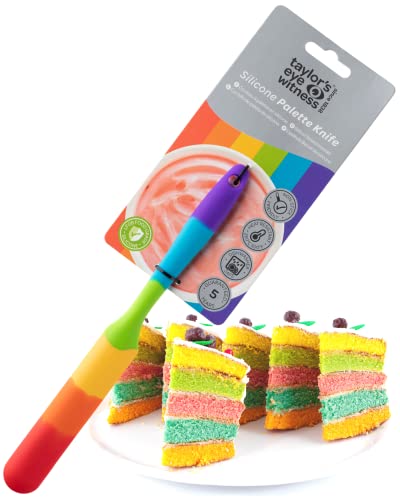 Taylors Eye Witness Mini-Silikon-Palettenmesser, Regenbogenfarben, spülmaschinenfest, flexible und perfekte Größe für Zuckerguss, Cupcakes, Brötchen und Gebäck. Geruchs-, flecken- und hitzebeständig von Taylors Eye Witness