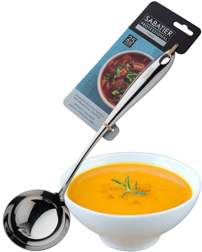 Taylors Eye Witness Sabatier Professioneller großer Schöpflöffel aus hochglanzpoliertem Edelstahl Starkes Küchenhelfer Perfekt zum Servieren von Suppen, Saucen und Eintöpfen Spülmaschinenfest von Taylors Eye Witness