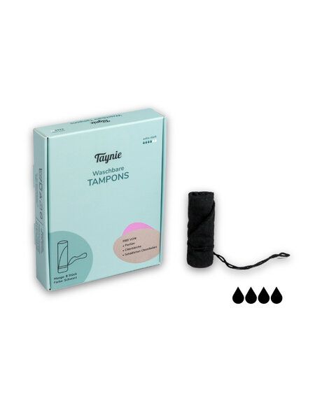 Taynie Waschbare Tampons extra stark (8 Stk.) - Biozidfrei - wiederverwendbar - 90°C - Stofftampons - Bio-Baumwoll Tampons von Taynie