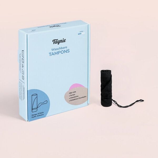Taynie Waschbare Tampons mittel (8 Stk.) - Biozidfrei - wiederverwendbar - 90°C - Stofftampons - Bio-Baumwoll Tampons von Taynie