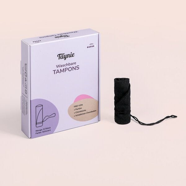 Taynie Waschbare Tampons ultra (8 Stk.) - Biozidfrei - wiederverwendbar - 90°C - Stofftampons - Bio-Baumwoll Tampons von Taynie