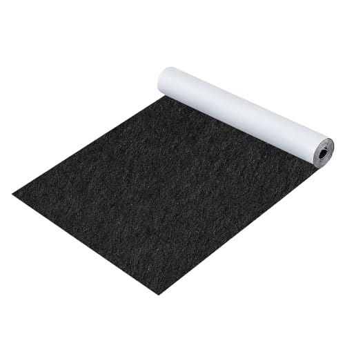 Tayuvira Schwarz Selbstklebender Filz, 40x220cm Selbstklebende Filzgleiter Beliebige Form Zuschneidbar, Filzunterlage für Stühle Bodenschutz Box Liner Cup Mat Bilderrahmen Tischbeine DIY Halloween von Tayuvira