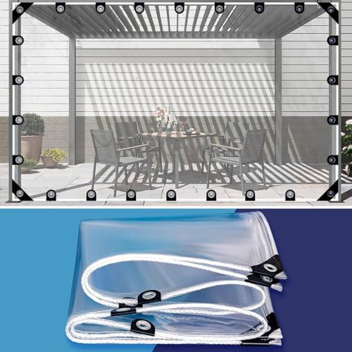 0.35mm wasserdichte Klare Abdeckplane Transparente Plane mit Ösen Tarps aus PVC Durchsichtige Regenfestplanen Windschutz Plane für Camping Vordach Carport Zelt 0.6x1m Enhanced Model 0.35mm wasserdichte Klare Abdeckplane Transparente Plane mit Ösen Tarps aus PVC Durchsichtige Regenfestplanen Windschutz Plane für Camping Vordach Carport Zelt 0.6x1m Enhanced Model von Tazyee