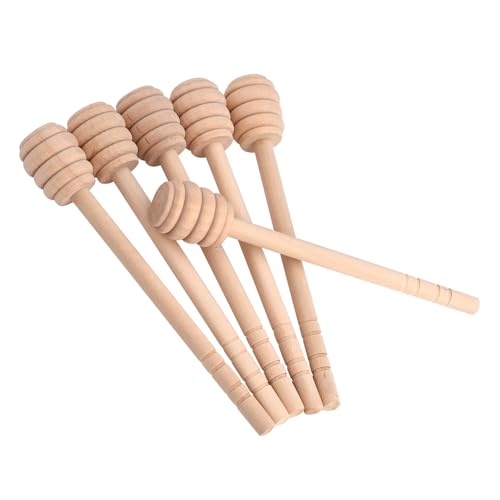 50pcs Honey DIPPER Stick, 10 Cm Drizzler Set Haushalts Holzmarm Marmelade DIPPER Mischen Rührer, Zauberstab Mini 8 Cm Sammeln Rührstange 8 Cm (Liuyun Slot 15 cm) von Tbest