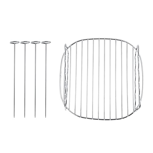 Airfryer Xxl Grill Kit,Airfryer Zubehör,Ir Fryer Zubehör,Fit Bbq Air Fryer Schwarz,Air Fryer 9920 Zubehör,Zubehör Für Air Fryers,Ersatz-Bbq-Rack,Doppellagige Spieße,Backblech Für Air Fryer von Tbest