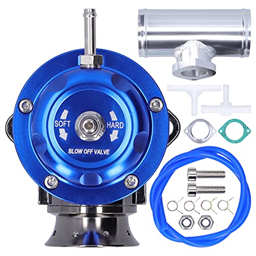 Aluminium Billet Turbo Blow Off Ventil, 2,5-Zoll-Flanschrohr Typ-RS Universal-Ablassventil Autozubeh?r SDD-BOVGRSBL FPG250(Blau) von Tbest