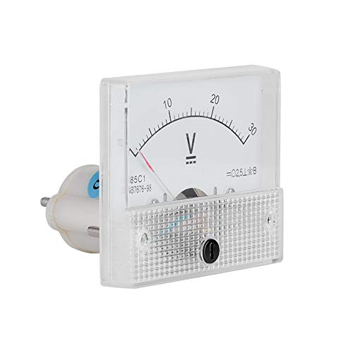 Amperemeter Analog,Voltmeter Analog,Einbau Messinstrument,Dc-Spannungsmesser,Dc Analog 85C1 Current Voltmeter Voltage 2.5 Accuracy Voltage Analog Voltmeter Panel (Druckmessung 0-30V) von Tbest