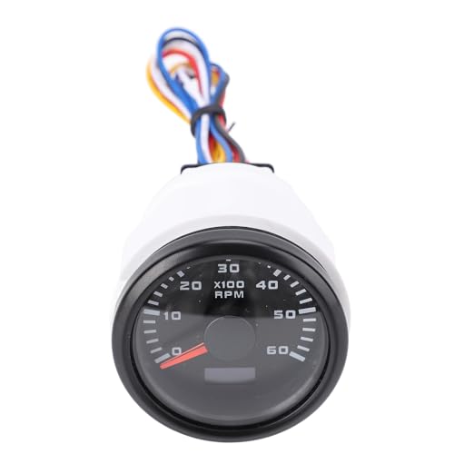 Auto-Anzeige U/min-Messgerät, 52mm 2 Zoll Auto 6000 U/min Drehzahl Messer mit Stunde Meter 7 Farbe Hintergrund Beleuchtung U/min Meter Kit (Schwarzes Zifferblatt schwarzer Auto-Anzeige U/min-Messgerät, 52mm 2 Zoll Auto 6000 U/min Drehzahl Messer mit Stunde Meter 7 Farbe Hintergrund Beleuchtung U/min Meter Kit (Schwarzes Zifferblatt schwarzer von Tbest