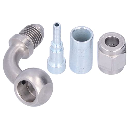 Banjo Fitting,Brems Banjo Fitting, 4 Stück 75° Motorrad Bremsöl Schlauchleitung Banjo Fitting Edelstahl M10 Ersatz Für von Tbest