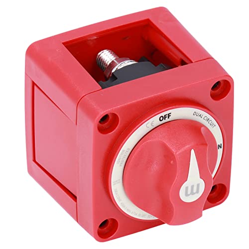 Blue Sea Batterieschalter,Batterieschalter,Dual Circuit Battery Switch,Battery Switch Combine,300A Battery Knob Switch Dual Circuit 4 Drähte Zündschutz Abnehmbar Ip66 Wasserdicht Für Yachten Wohnmob von Tbest