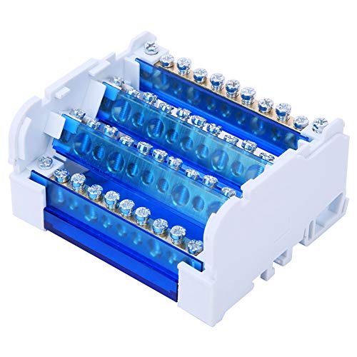 Din Rail Kit,Din Rail Terminal Block,411 Terminal Block Verteiler Kasten Din Schiene 4-Stufig Einphasig Für Elektro Technik Din Rail Kit,Din Rail Terminal Block,411 Terminal Block Verteiler Kasten Din Schiene 4-Stufig Einphasig Für Elektro Technik von Tbest