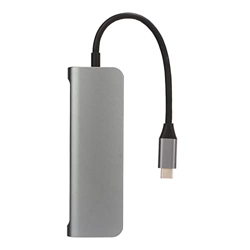 Dockingstation USB C3.0 8 in 1 PD, Schnellladung, Typ C auf 4 K HD, Multimedia-Schnittstellenadapter, Speicherkarte, Speicherkartenleser von Tbest
