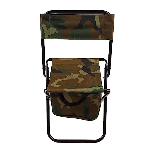 Klappstuhl Angelstuhl, Campingstuhl Faltbar, Kompakter Klappstuhl Sitz Outdoor-Rückenlehne Hocker Tragbarer Rucksack Kühlstuhl mit Tasche für Angeln, Picknick, Strand, von Tbest