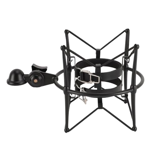 Mikrofone Shock Mount 60MM Hohe Isolation Mic Clip Halter Halterung Mikrofon Anti Vibration Shock Mount Studio Rundfunk (Black) von Tbest