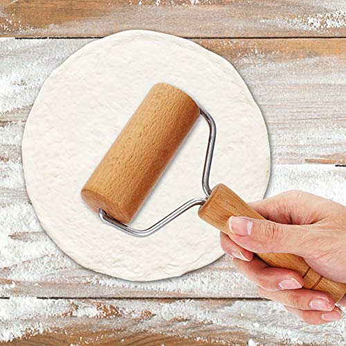 Nudelholz Nudelholz Teigroller Teigroller Silikon,Gebäck Nudelholz,Nudelholz Gebäck Und Pizza Bäcker Roller Backen Küchenutensilien Aus Holz (Stil 2) von Tbest