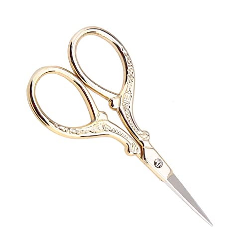 Stick Schere, kleine schere verlobung, Goldene Schere,Schere Gold, Goldschere, Stickschere Klein, Kreuzstichschere Diy Kreuzstich Antike Nähschere Kommode Stickwerkzeug Kleine Schere (Gold) von Tbest