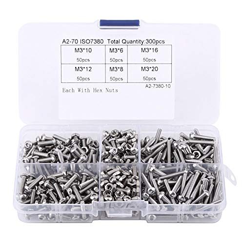 Schraube M3 X 10 12 Stück,M3 Schrauben Set Innensekant Edelstahl Flachkopf,M3X20 Schrauben Flachkopf,Schrauben M6 Mutter Va I,M3 Schrauben Set,Sortimentlåda Kapph 300 Stück M3 Edelstahl-Rundkopf-Innen Schraube M3 X 10 12 Stück,M3 Schrauben Set Innensekant Edelstahl Flachkopf,M3X20 Schrauben Flachkopf,Schrauben M6 Mutter Va I,M3 Schrauben Set,Sortimentlåda Kapph 300 Stück M3 Edelstahl-Rundkopf-Innen von Tbest