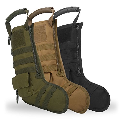 Weihnachtsstrumpf, Tactical Christmas Stocking Tasche Socke, Weihnachten Sweet Santa Süßigkeiten Geschenk Stocking Aufbewahrungstasche Weihnachtsbaum Dekorationen hängende Strümpfe von Tbest