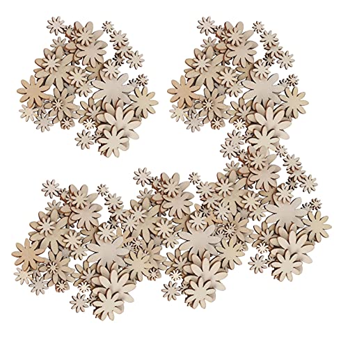 Tbest 250pcs Holzblumenverzierungen für Kleidungsnaht, Kleine Holzornamente für die Tägliche Dekoration Tbest 250pcs Holzblumenverzierungen für Kleidungsnaht, Kleine Holzornamente für die Tägliche Dekoration von Tbest