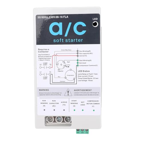 Tbest AC Soft Starter Modul Kompakte Klimaanlage Start Kit Schutzschutz HVAC Power 8-16A von Tbest