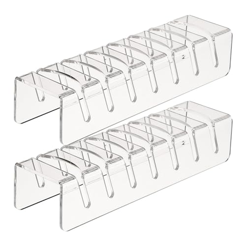 Tbest Acryl-Baseball-Kappe Organizer Platzsparende Hutstand für 7 Kappen Keine Installation Benötigt Hut Rack Stand für Schrank Schlafzimmer Kommode (2PCS) von Tbest