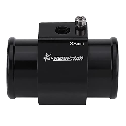 Tbest Autowassertemperaturtemperaturgelenk -Rohrschlauch -Adapter -Sensoranzeige, Aluminiumlegierung, Universelle Passform, Einfache Installation mit 2 Klemmen, Unterschiedliche (38 mm) von Tbest