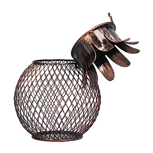 Tbest Desktop -Dekoration Versorgt Metall Ananas -Form -Weinflasche Kork Retro Bastel Bastel Container Home Bar Dekoration Praktische Kunsthandwerk von Tbest