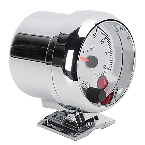 Tbest Drehzahlmesser, 4-Zylinder, Chrom-Weiß-Schaltlicht, 3,75 Zoll, 0-8000 U/Min, 7-Farbige Hintergrundbeleuchtung Tbest Drehzahlmesser, 4-Zylinder, Chrom-Weiß-Schaltlicht, 3,75 Zoll, 0-8000 U/Min, 7-Farbige Hintergrundbeleuchtung von Tbest