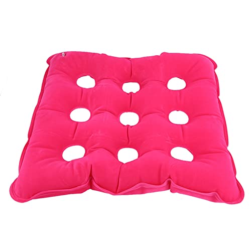 Tbest E-Kissen,Bettring für Dekubitus,Aufblasbare Kissen Zur Druckentlastung,Druckentlastungsring aus Gummi Zur Vorbeugung von Druckgeschwüren, Quadratisches Kissen, (Rosa) von Tbest