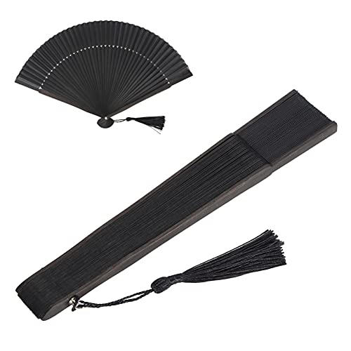 Tbest Eleganter Schwarzer Taschenlüfter mit Eichel- und Handlungslüfter - Langlebiger Faltventilator für DIY und Cosplay Projekte Tbest Eleganter Schwarzer Taschenlüfter mit Eichel- und Handlungslüfter - Langlebiger Faltventilator für DIY und Cosplay Projekte von Tbest