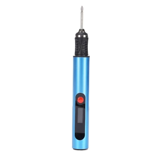 Tbest Elektrischer Gravurstift, Multifunktional Wiederaufladbarer LCD -Display -Gravurstift für den Professionellen Gebrauch zu Hause (BLUE) von Tbest