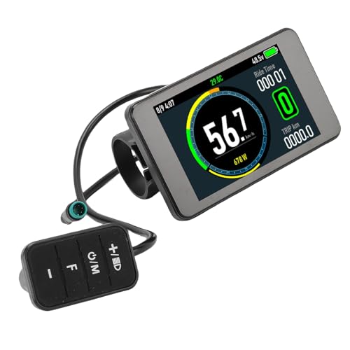 Tbest Elektrofahrrad LCD Display Messgerät Farbige Bildschirmscheibe für den Außenbereich Im Freien von Tbest