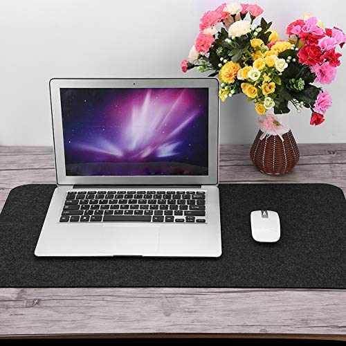 Tbest Felt Desk Mat 70 cm,Mauspad Anttisch,Matte Tischunterlage,68 33 cm Polyester-Mausunterlage Für Schreibtisch,Laptop,Anttische Computer-Pc-Pads (Dunkelgrau) von Tbest