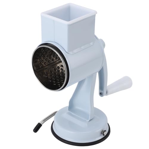 Tbest Handy Manual Cheese Scum Edelstahl Küche Handmühle mit 5 Austauschbaren Messer für Hausköche (WHITE) von Tbest