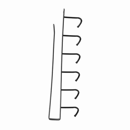 Tbest Hanging Hook Sturdy Shelf Haken Organizer für Multifunktionale Küchenlagerstock -Schrank Organizer Halter für Küchen-/Garderobe (Black) von Tbest