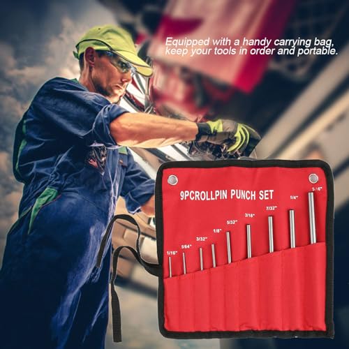 Tbest Heavy Dut Center Punch Set - 9PCS Langlebige Stahlrollstiftschläge für Mechanik - Hohe Härte, Verschleißresistent und Tragbar Geeignet Zum Brechen oder Bohrwand, Beton, Stein Tbest Heavy Dut Center Punch Set - 9PCS Langlebige Stahlrollstiftschläge für Mechanik - Hohe Härte, Verschleißresistent und Tragbar Geeignet Zum Brechen oder Bohrwand, Beton, Stein von Tbest