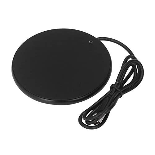 Tbest Kaffeetasse in Temperiertem Glas mit Automatischer Funktion, 55 ° C bei Konstanter Temperatur USB -Kerze für Home Office (Black) von Tbest