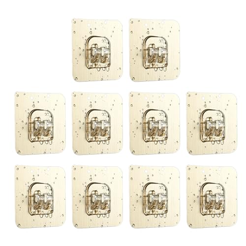 Tbest Kleber Küchenwand Haken Starke Klebung Nahtloses Design für Badezimmer Wiederverwendbares Gold 10pcs für Küchenschlafzimmer Selbstkleber Tbest Kleber Küchenwand Haken Starke Klebung Nahtloses Design für Badezimmer Wiederverwendbares Gold 10pcs für Küchenschlafzimmer Selbstkleber von Tbest