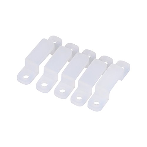 Tbest Klemmhalter von Flexiblen Wassernutzungsstreifen für RGB -LED -Streifen, die Leicht zu Streifenleuchten für 3528 5050 1210 100pcs Installiert Werden Können (8 mm) von Tbest