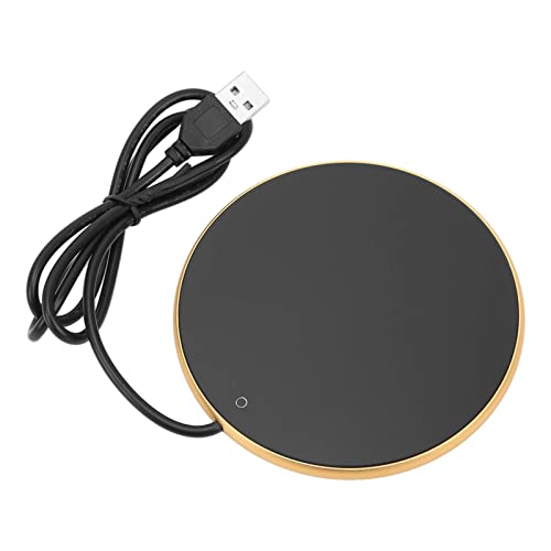 Tbest Kompakt 55 ° C Kompakte Kaffeetasse bei Konstanter Temperatur Cougie USB -Kerze für Schreibtisch, Platzeinsparung, Automatische Funktion (Gold) von Tbest