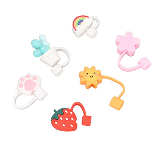 Tbest Mehrere Silikonschutz. Crown Nachhaltige Tipps Zum Trinken Einer Fersenfamilie 6st Charming Cartoon Serie (Typ B ohne Deckel (ca. 7 x 2,85 x 6,5 cm / 2,8 x) von Tbest