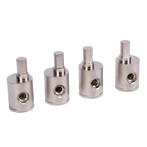 Tbest Messing -AMP -Eingangsreduzierer Premium Stabiler Ausgangsanschluss für Auto -Stereo -System -Fahrzeugzubehör 4 PCs (0GA bis 4GA) von Tbest