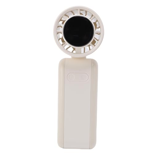 Tbest Mini Handheld Lüfter 5 Level Verstellbare Ruhige Tragbare Taschenlüfter mit Ständer für Outdoor -Reise, Kompaktes Design (Beige) von Tbest