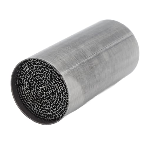 Tbest Motorradrohrkatalysator Hochleistungsträgermuffler Mitte für das Motorrad für Verbessertes Geräuschreduzierung Haltbarer Rostproof (48 * 100 mm) von Tbest