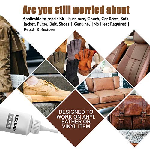 Tbest PU Leder Reparaturgel Advanced Hochwertiges Kratzer -Agent Mehrzweck Langlebiger Autositzcreme für Sitze Jacken Taschen Möbel Schwarz Weiß 11x3cm 20g (Nussbaum) von Tbest