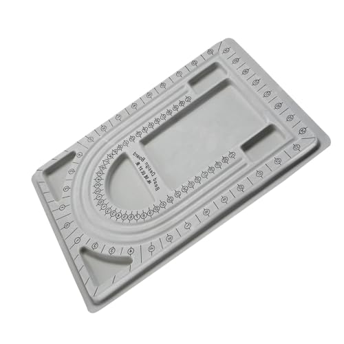 Tbest Perlendesign -Board für Saiting Perlen - Schmuckwerkzeug für Perlen Halskettenhalter und Organizer Tablett 24 X 32 X 1,5 Cm Grau von Tbest